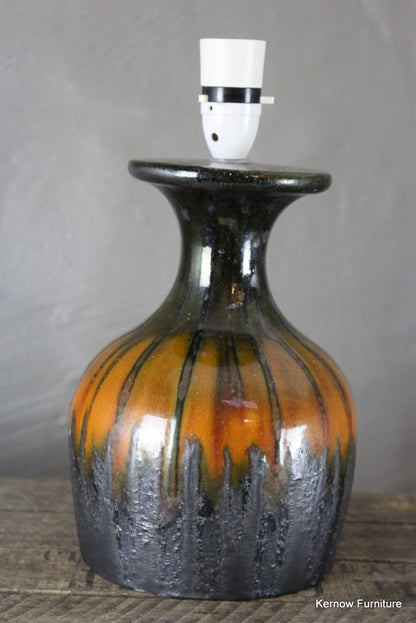 Retro Glazed Pottery Lamp - Kernow Furniture