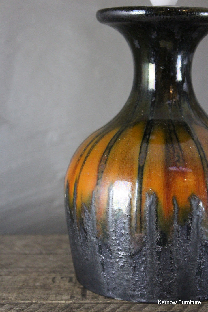 Retro Glazed Pottery Lamp - Kernow Furniture