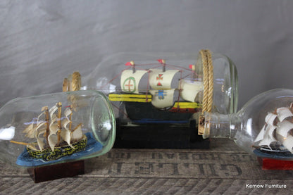 3 Ships In Bottles - Kernow Furniture