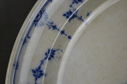 Mintons Danish Blue & White Large Plate Platter - Kernow Furniture