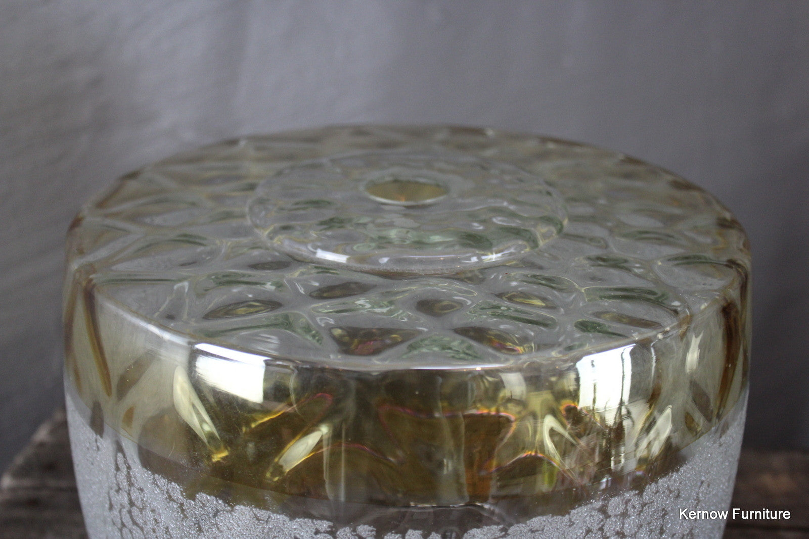 Large Retro Glass Lamp Shade - Kernow Furniture