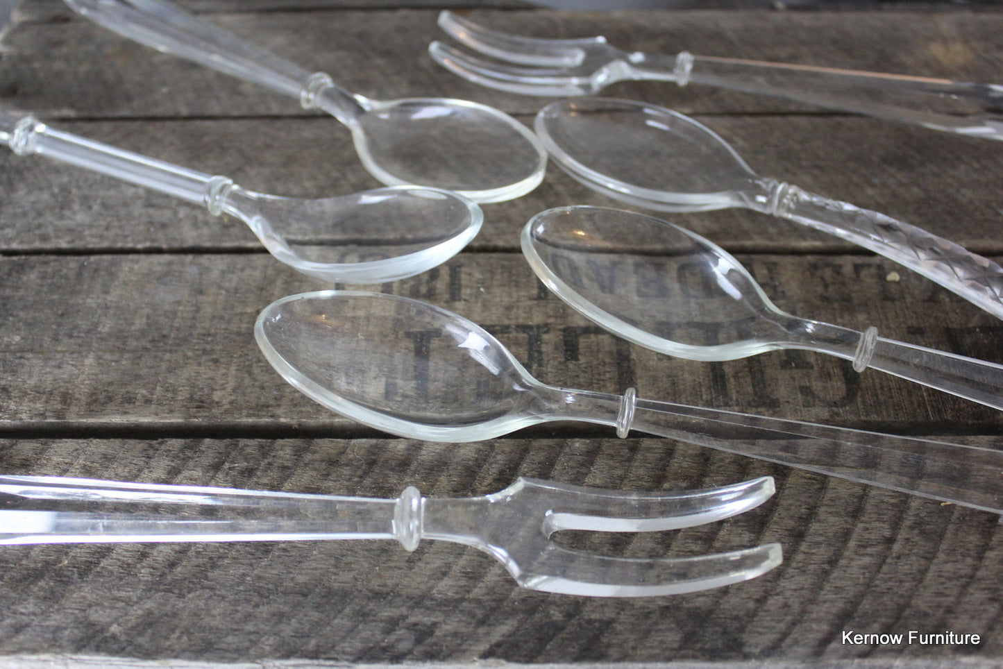 Assorted Glass Salad Servers - Kernow Furniture