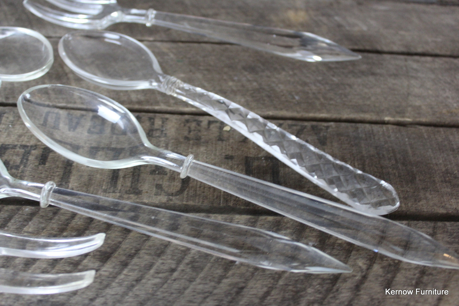 Assorted Glass Salad Servers - Kernow Furniture