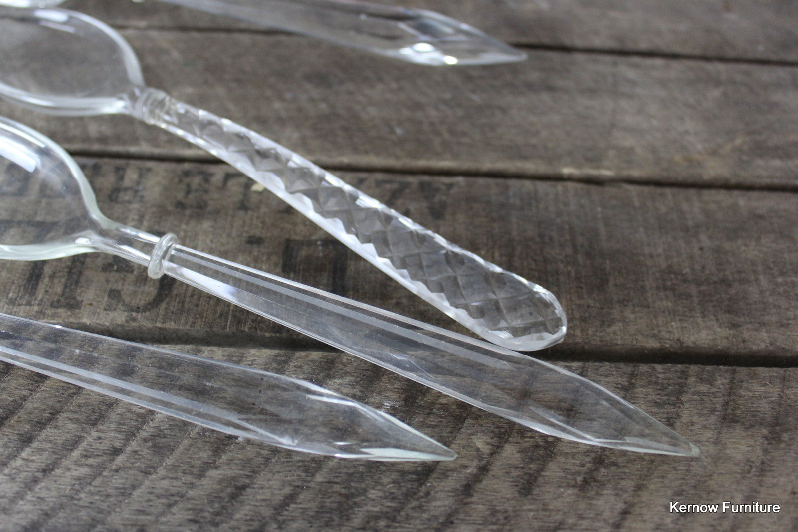 Assorted Glass Salad Servers - Kernow Furniture