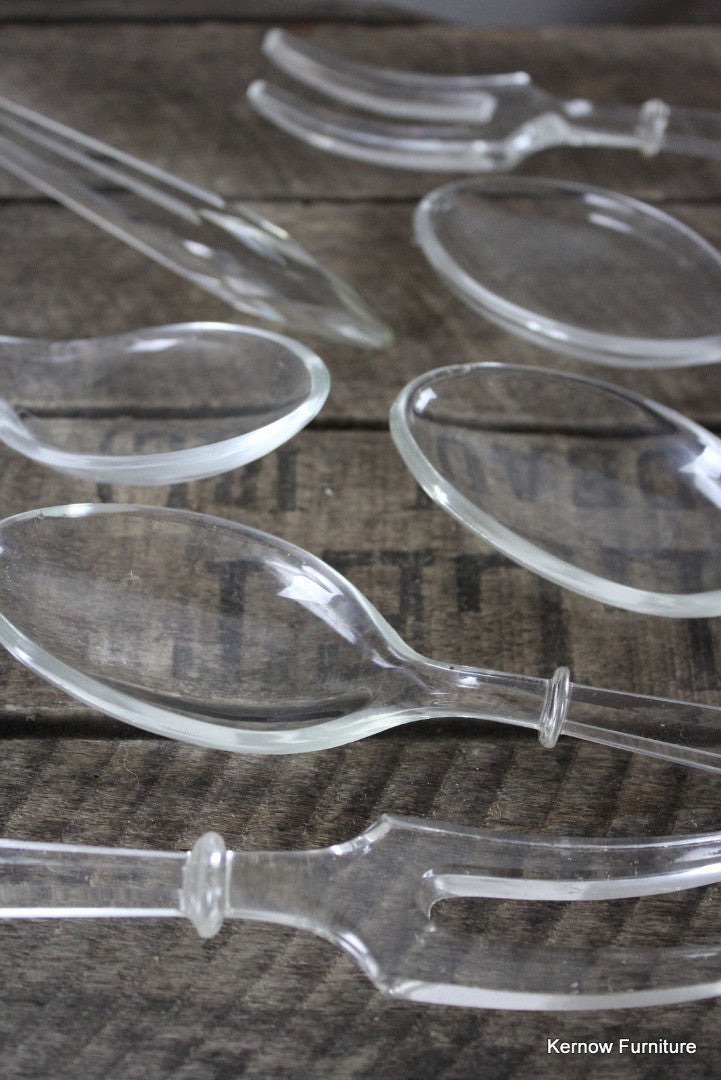 Assorted Glass Salad Servers - Kernow Furniture