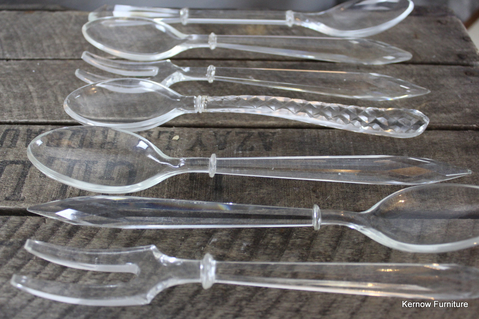 Assorted Glass Salad Servers - Kernow Furniture