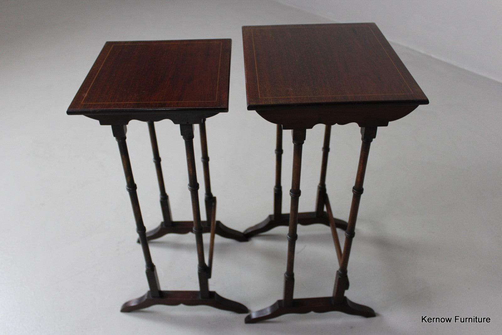 Pair Antique Style Nest Side Tables - Kernow Furniture