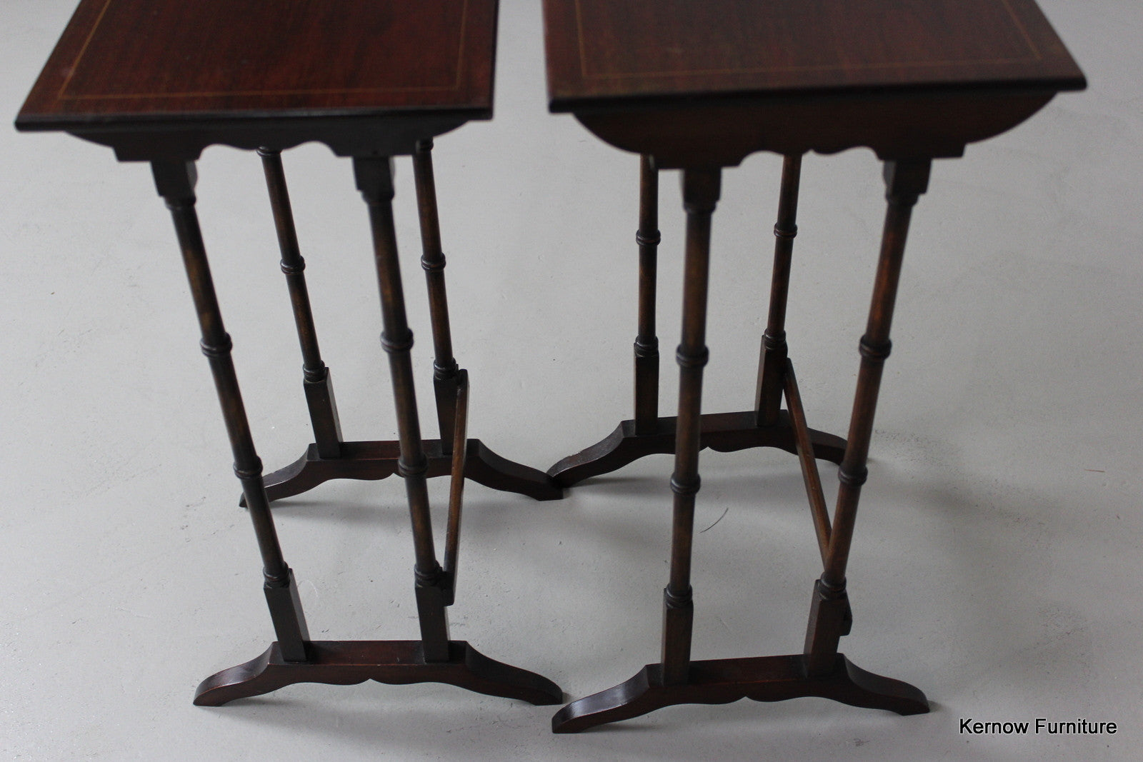 Pair Antique Style Nest Side Tables - Kernow Furniture