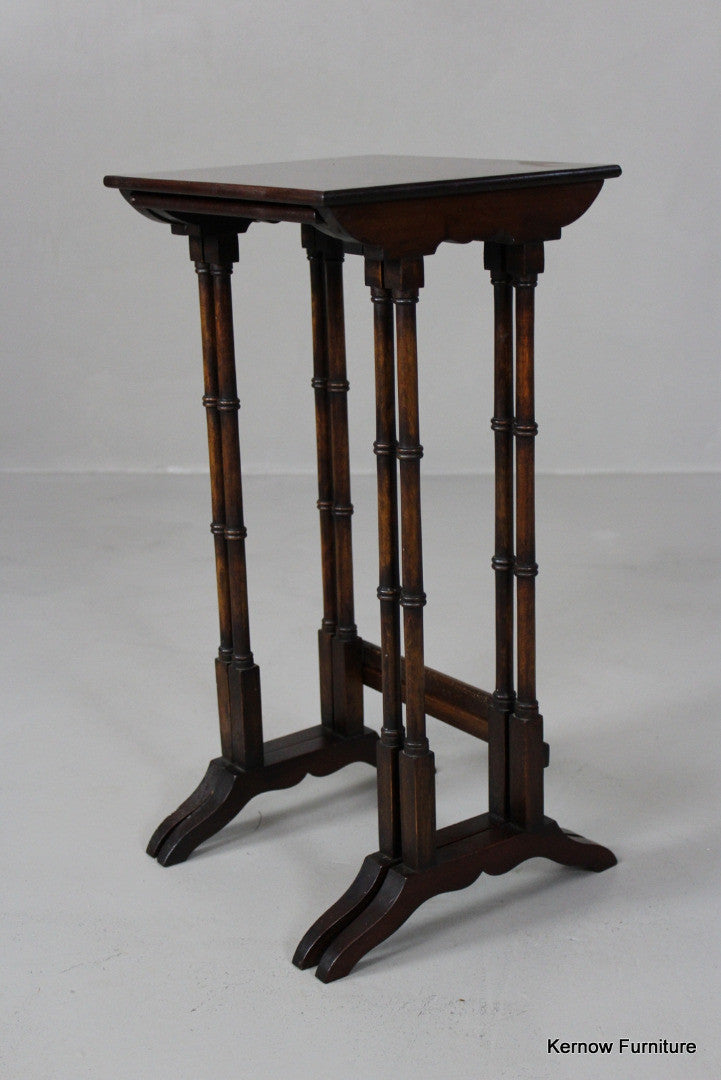 Pair Antique Style Nest Side Tables - Kernow Furniture