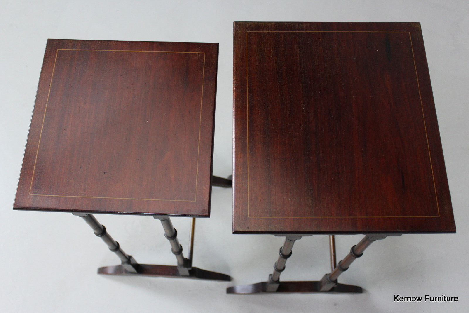 Pair Antique Style Nest Side Tables - Kernow Furniture