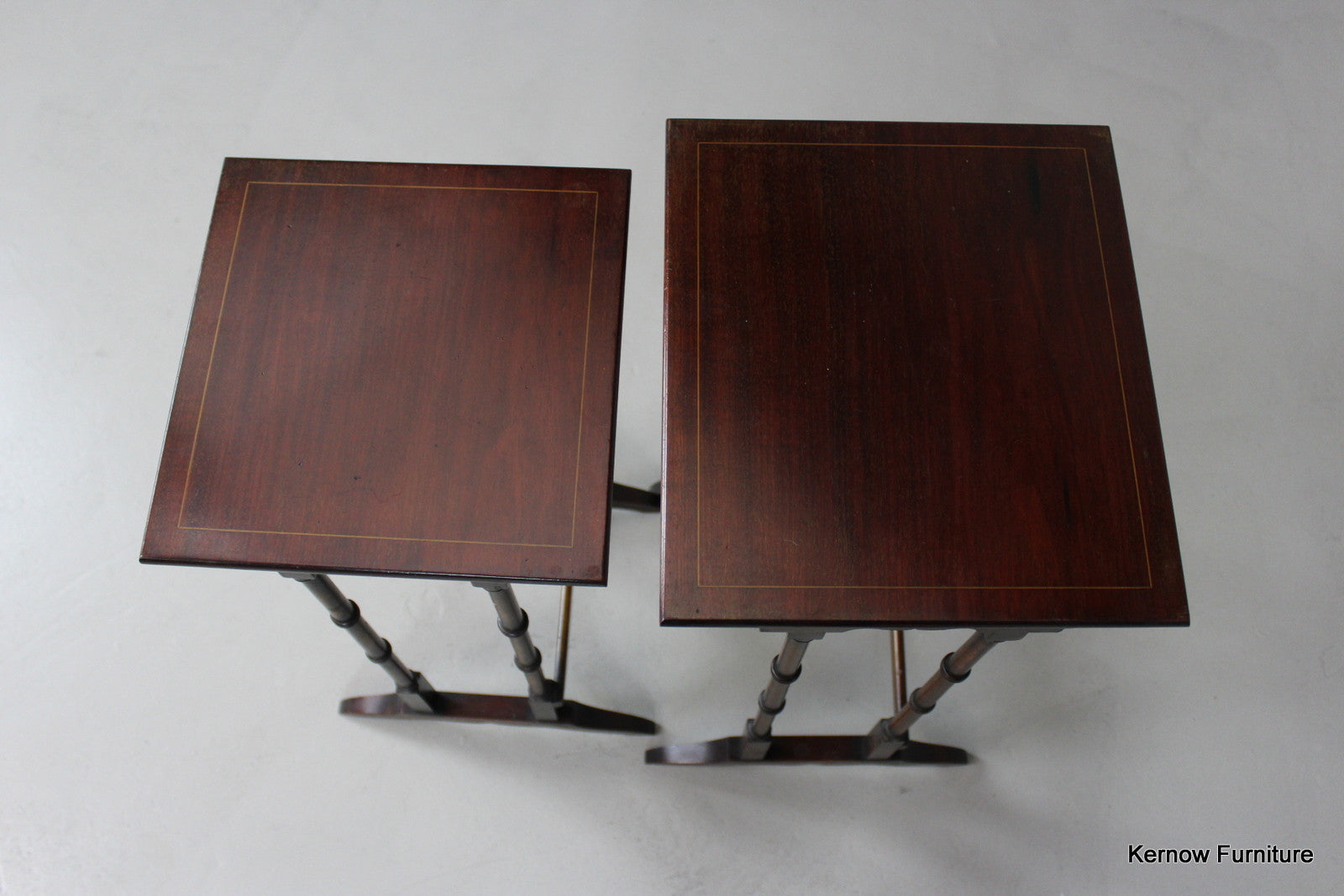 Pair Antique Style Nest Side Tables - Kernow Furniture