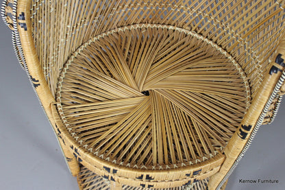 Retro Rattan Peacock Armchair - Kernow Furniture