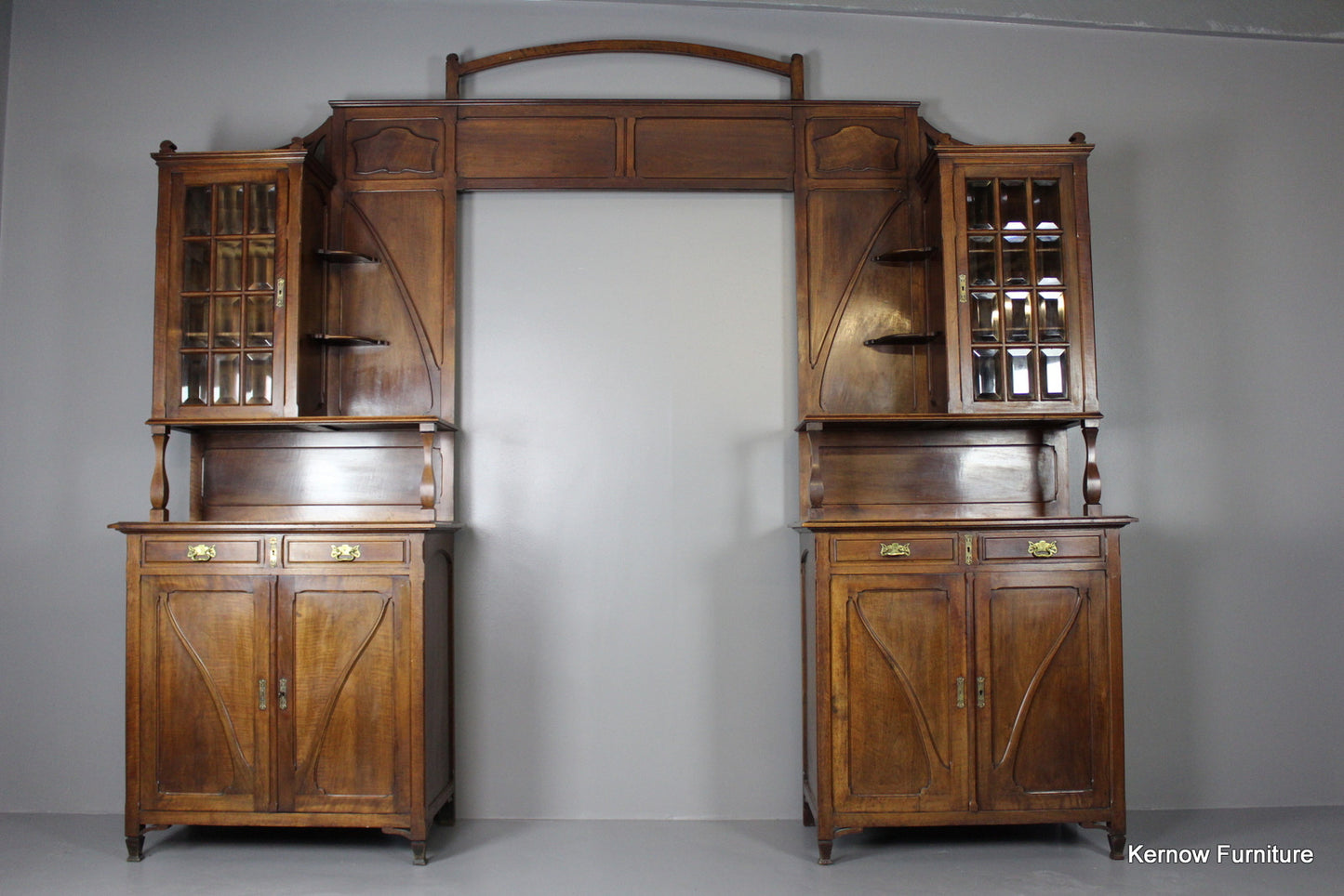 Art Nouveau Walnut Door Surround - Kernow Furniture