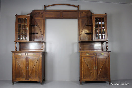 Art Nouveau Walnut Door Surround - Kernow Furniture