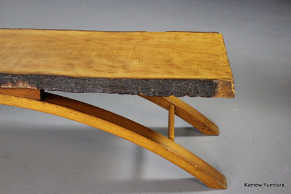 Retro Beech Tree Slice Coffee Table - Kernow Furniture