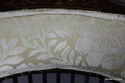 Victorian Upholstered Inlaid Corner Chair - Kernow Furniture