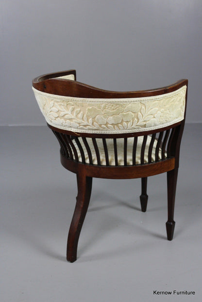 Victorian Upholstered Inlaid Corner Chair - Kernow Furniture