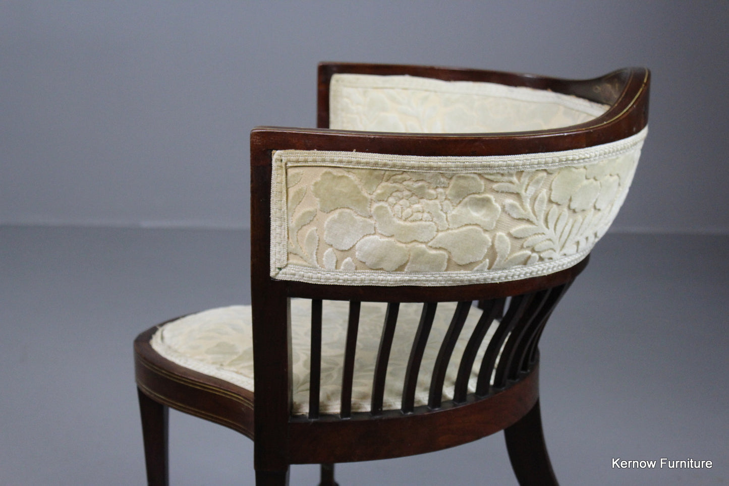 Victorian Upholstered Inlaid Corner Chair - Kernow Furniture