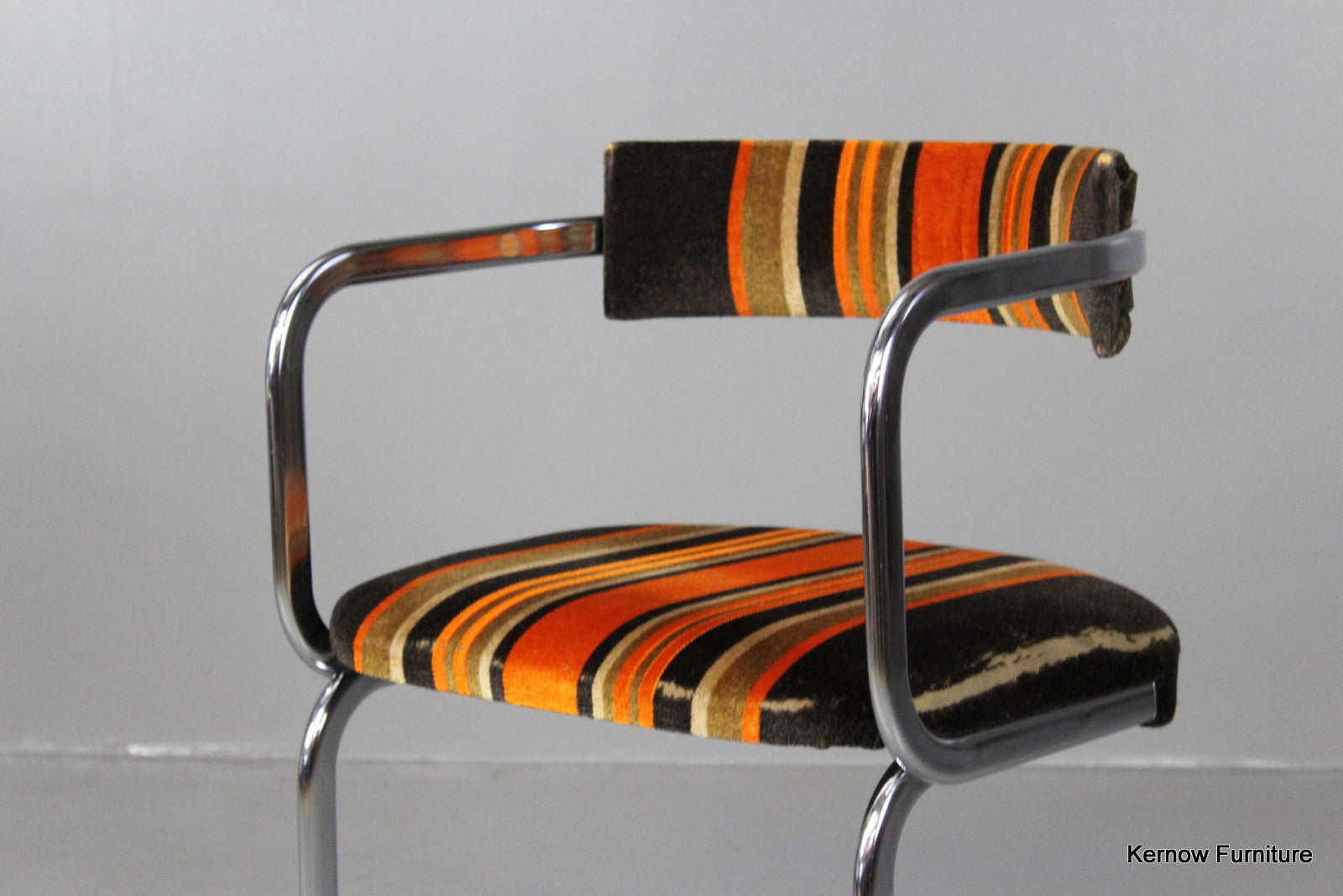 Single Retro Chrome Dining Chair - Kernow Furniture