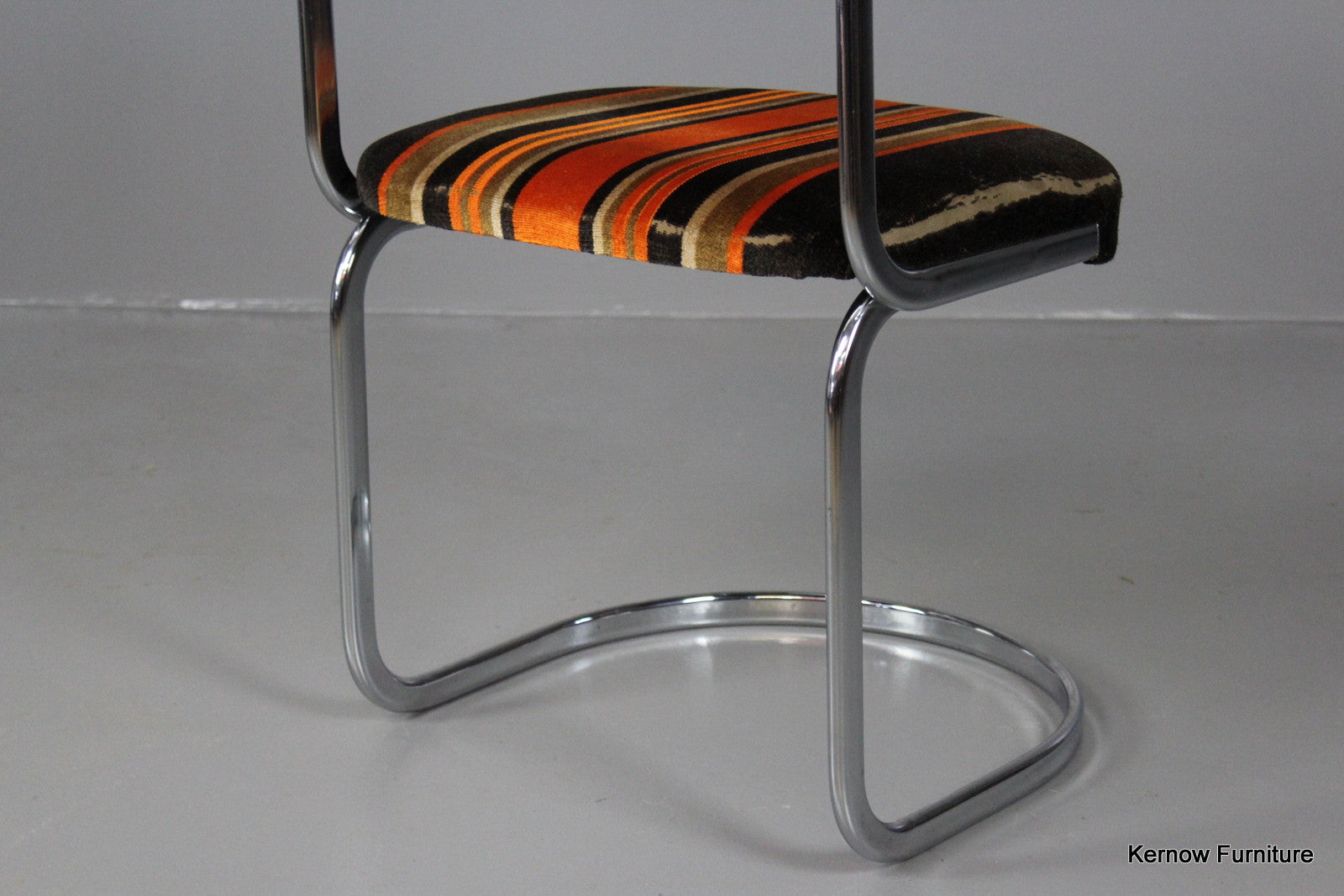 Single Retro Chrome Dining Chair - Kernow Furniture