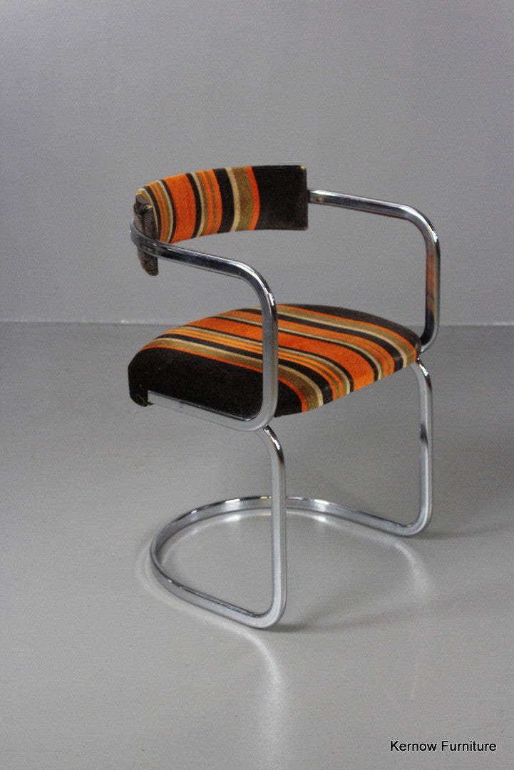 Single Retro Chrome Dining Chair - Kernow Furniture