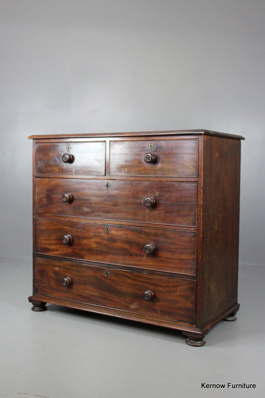 Antique Victorian Mahogany Chest of Drawers - Kernow Furniture