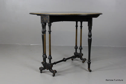 Victorian Aesthetic Movement Drop Leaf Table - Kernow Furniture