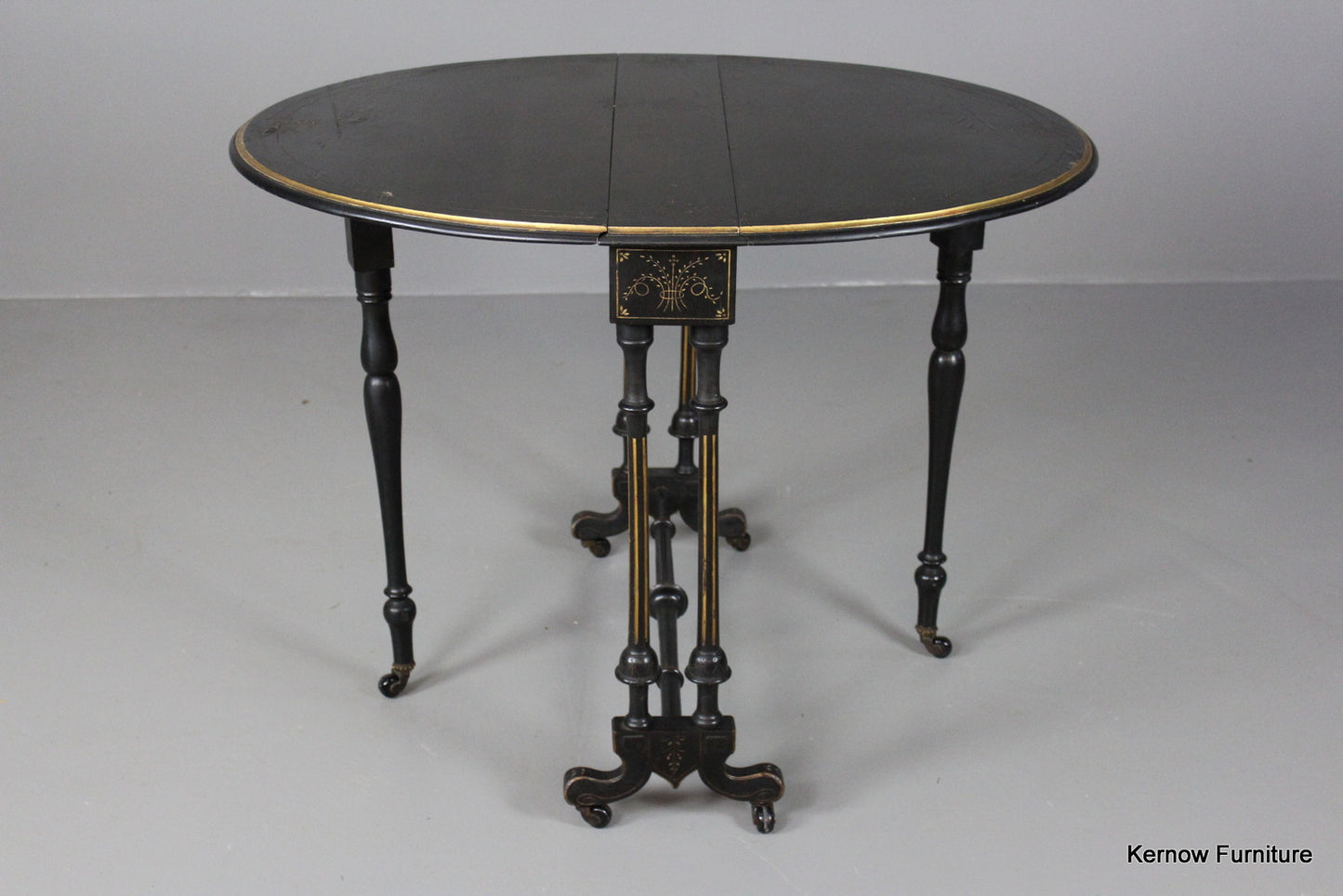 Victorian Aesthetic Movement Drop Leaf Table - Kernow Furniture