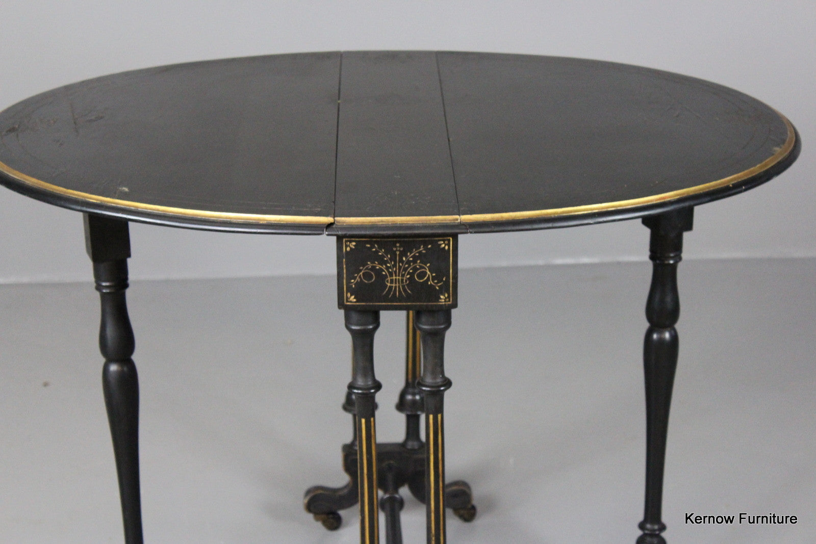 Victorian Aesthetic Movement Drop Leaf Table - Kernow Furniture