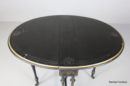 Victorian Aesthetic Movement Drop Leaf Table - Kernow Furniture