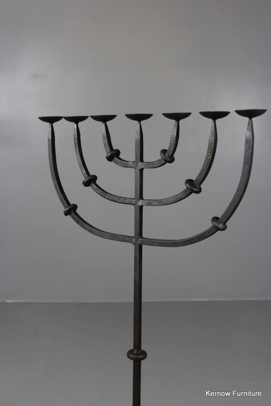 Cast Iron Menorah Candelabra - Kernow Furniture