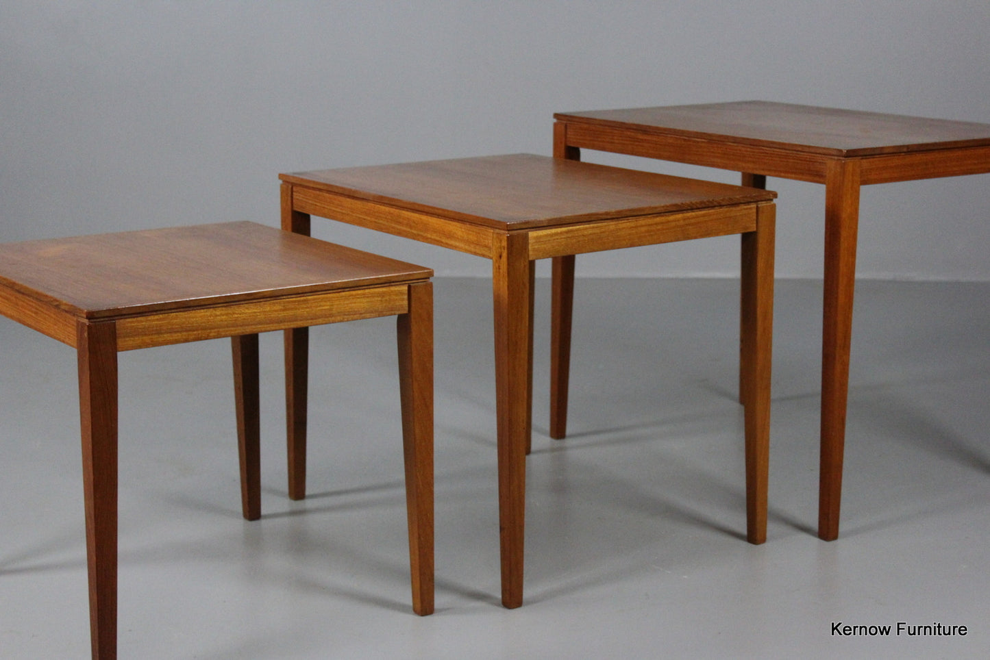 Nest Danish Bent Silberg Mobler Teak Side Tables - Kernow Furniture