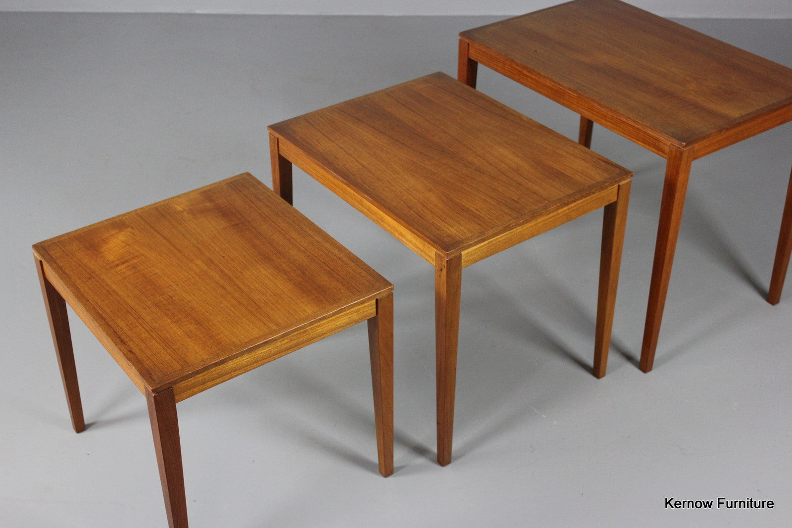 Nest Danish Bent Silberg Mobler Teak Side Tables - Kernow Furniture