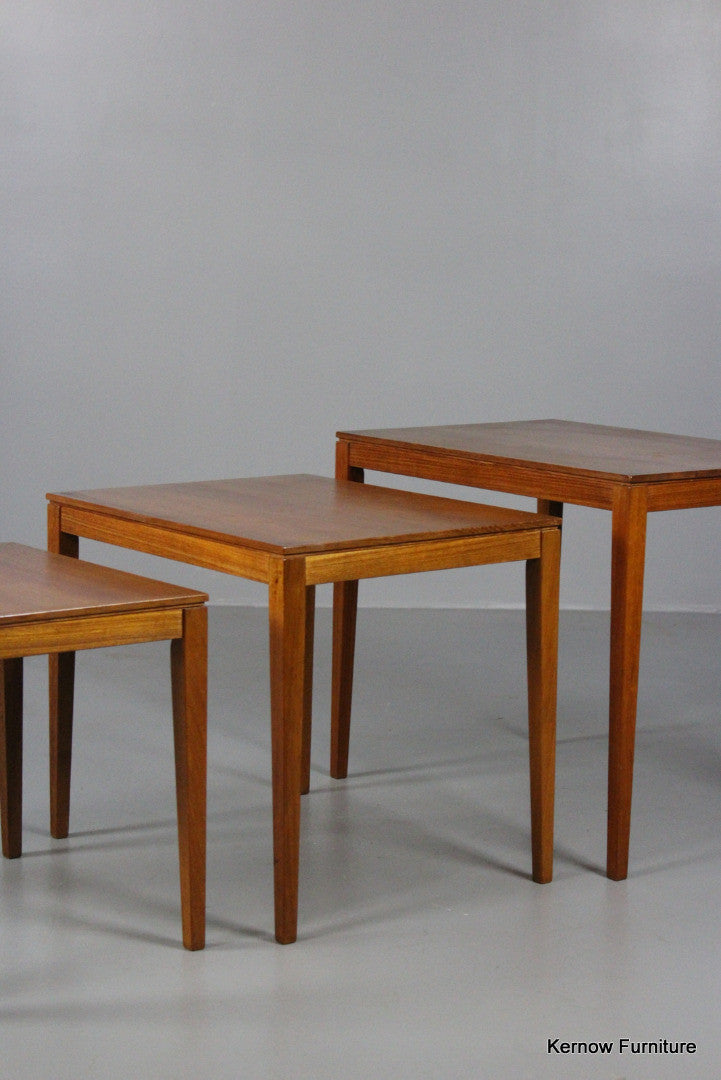 Nest Danish Bent Silberg Mobler Teak Side Tables - Kernow Furniture