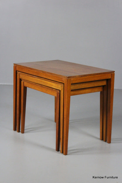 Nest Danish Bent Silberg Mobler Teak Side Tables - Kernow Furniture