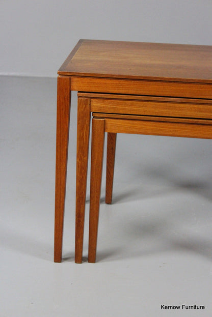 Nest Danish Bent Silberg Mobler Teak Side Tables - Kernow Furniture