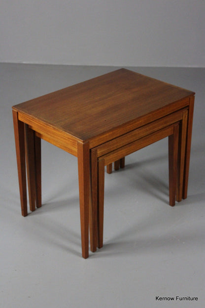 Nest Danish Bent Silberg Mobler Teak Side Tables - Kernow Furniture