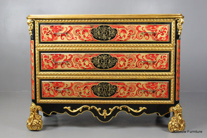 Ornate Handpainted Gilt Chest of Drawers - Kernow Furniture