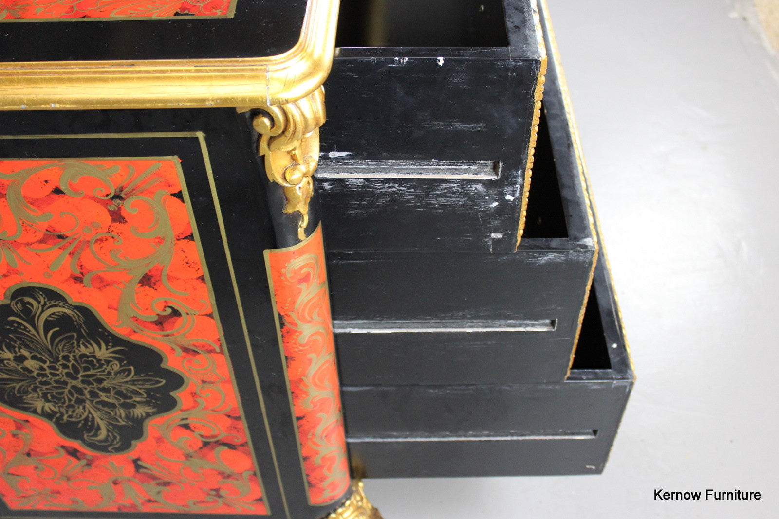 Ornate Handpainted Gilt Chest of Drawers - Kernow Furniture