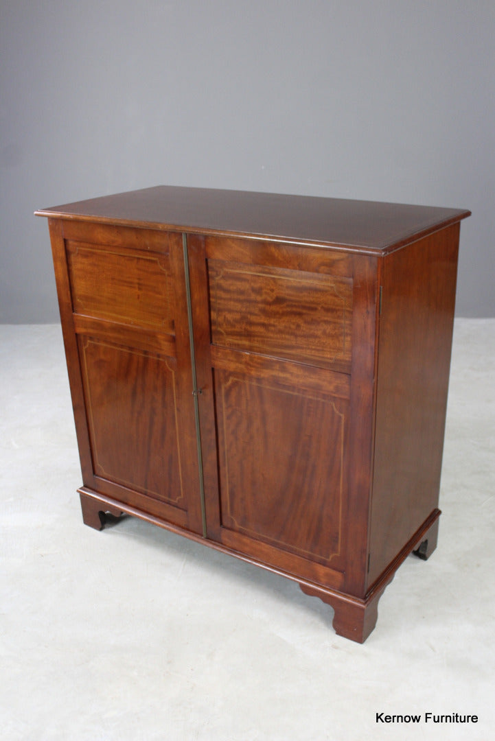 Edwardian Inlaid Mahogany Cupboard - Kernow Furniture