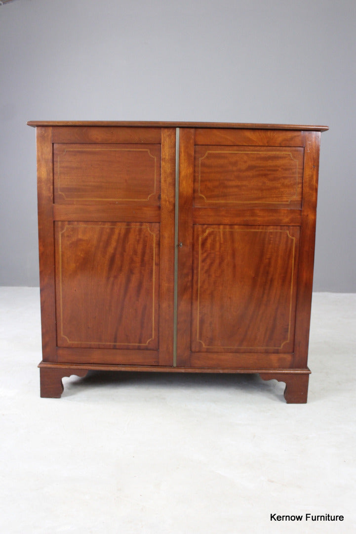 Edwardian Inlaid Mahogany Cupboard - Kernow Furniture