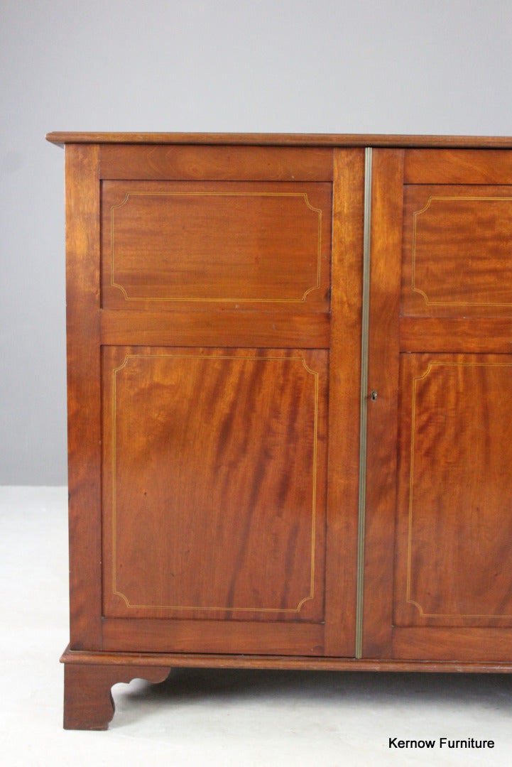 Edwardian Inlaid Mahogany Cupboard - Kernow Furniture