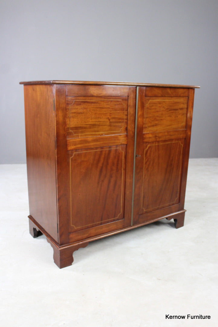 Edwardian Inlaid Mahogany Cupboard - Kernow Furniture