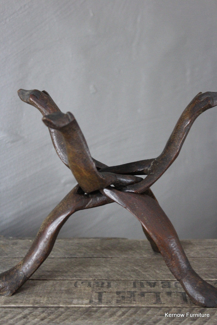 Carved African Pot Stand - Kernow Furniture