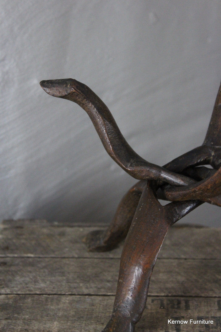 Carved African Pot Stand - Kernow Furniture