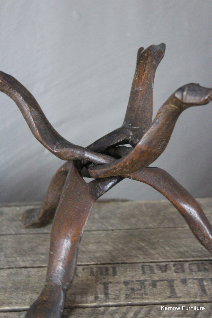 Carved African Pot Stand - Kernow Furniture