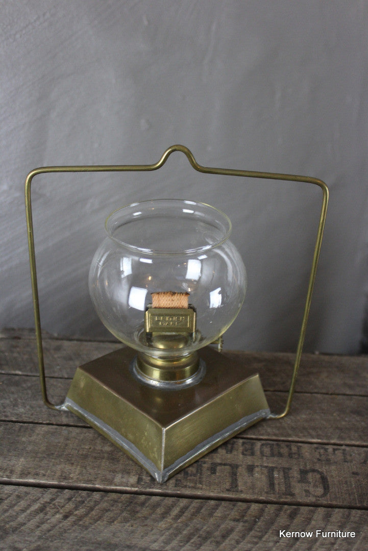 Vintage Brass Paraffin Lantern - Kernow Furniture