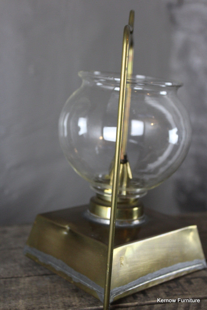 Vintage Brass Paraffin Lantern - Kernow Furniture