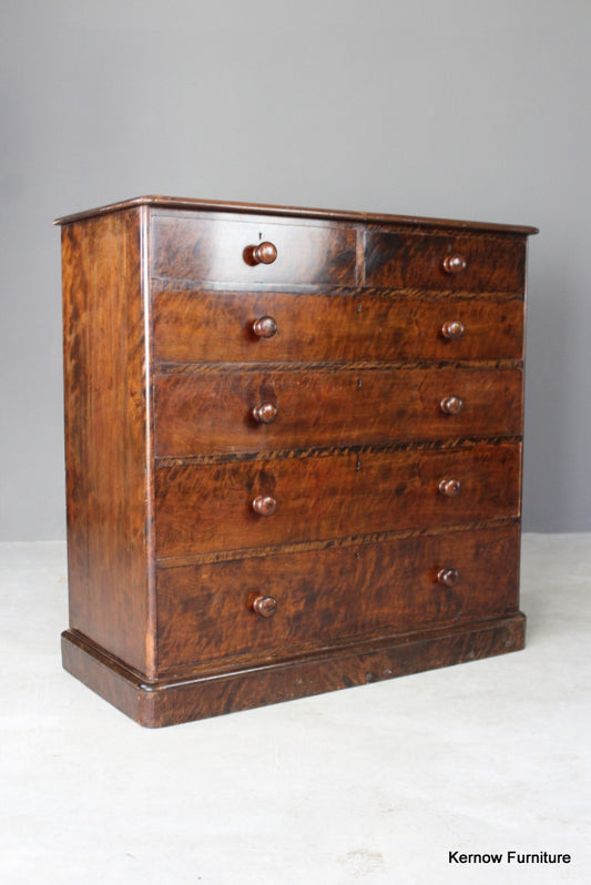 Large Victorian Mahogany Chest of Drawers - Kernow Furniture