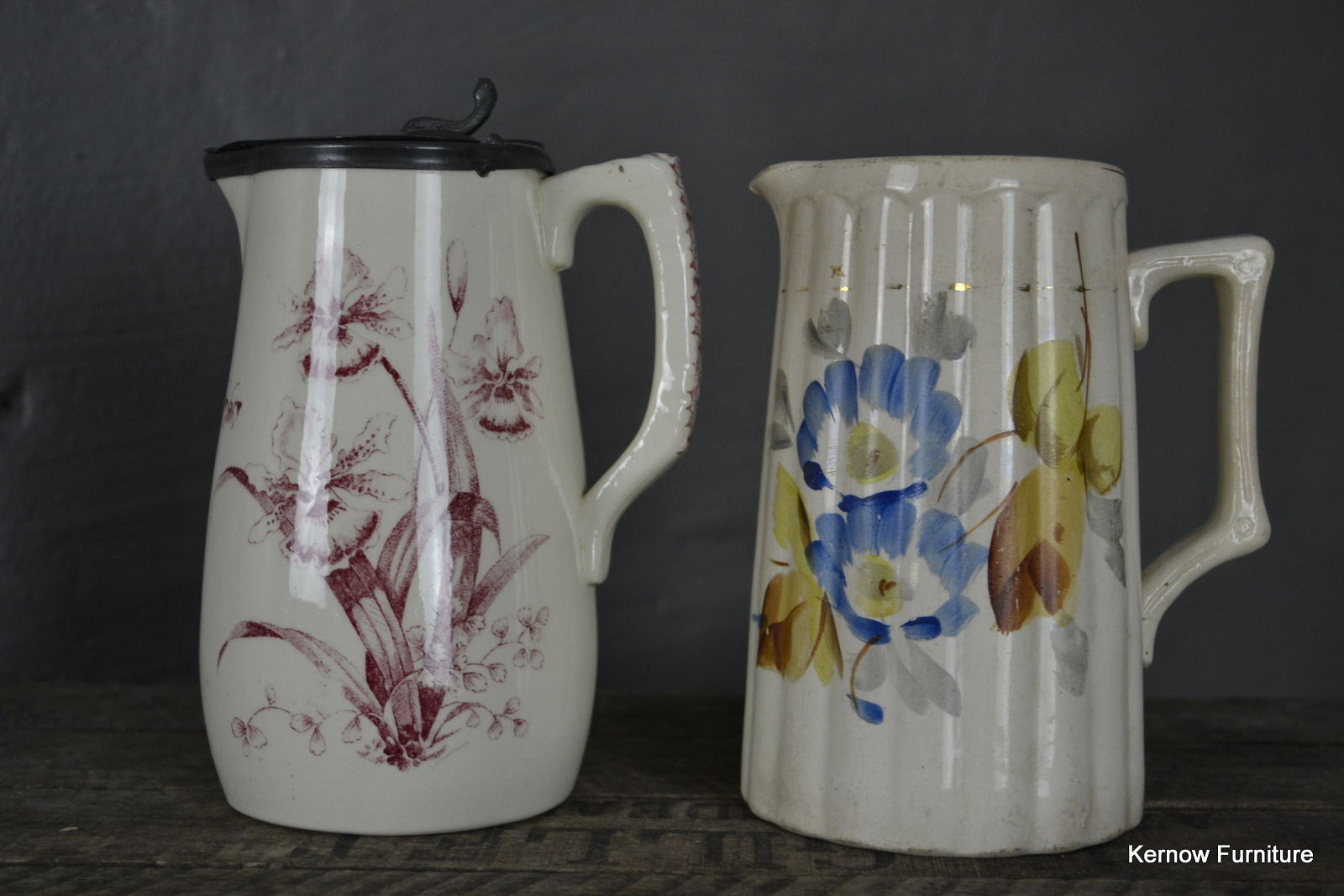 Pair Victorian Jugs - Kernow Furniture